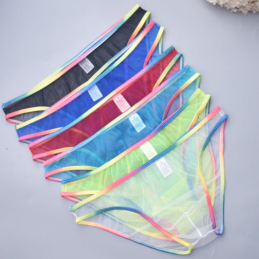 Mesh transparent sexy men's underwear