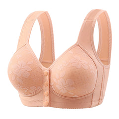Large size front clasp wireless bra