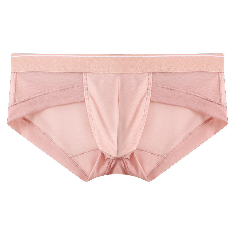 Men's Ultra-thin Ice Silk Mesh Breathable Quick-drying Transparent Sexy Briefs