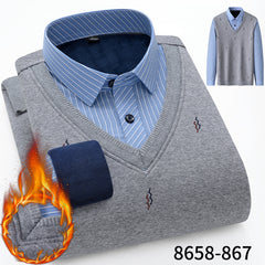 2023 Winter Business Casual Holiday Two Piece Warm Shirts