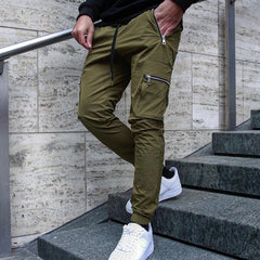 Men's Fitness Running Large Pocket Casual Trousers