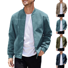 Men's Suede Zipper Casual Vintage Jacket