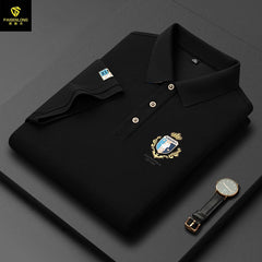 2024 New Style Embroidered Lapel Simple Casual Cotton Polo Shirt