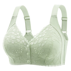 Front buttoned thin large size comfortable non-wired bra