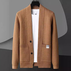 2024 Men's Pocket Printed Casual Loose Cardigan