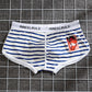 Men's Pure Cotton Sport Breathable Low-rise Striped Boxers