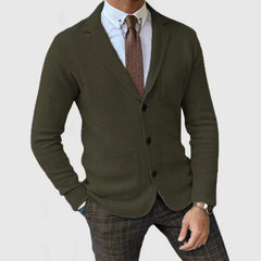 Men's Business Casual Knitted Sweater Jacket