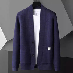 2024 Men's Pocket Printed Casual Loose Cardigan