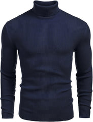 Men's Stylish Striped Turtleneck Sweater
