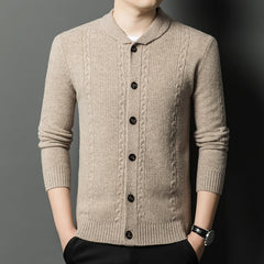 Men's New Jacquard Thickened Wool Sweater