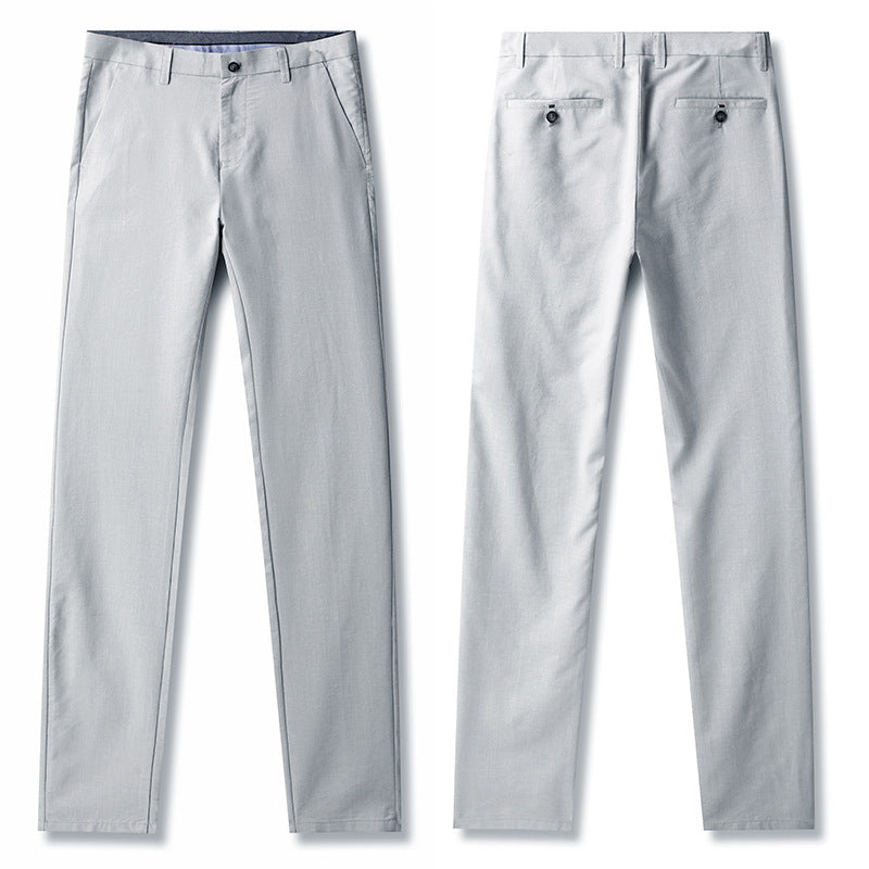 Linen straight-leg loose trousers