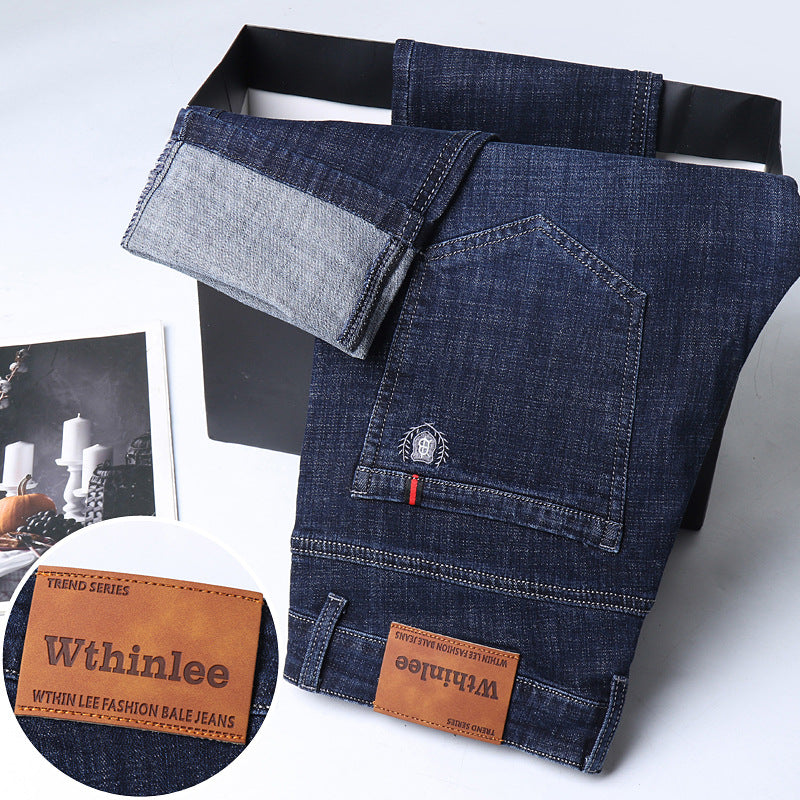 Men's Straight Leg Loose Stretch Business Casual Jeans