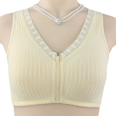 New style front zipper wireless plus size bra