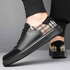 Men's Genuine Leather Soft Sole Large Size Versatile Casual Sneakers