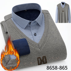 2023 Winter Business Casual Holiday Two Piece Warm Shirts