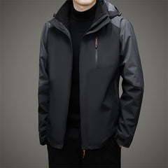 Men's Windproof Three-in-one Detachable Warm Jacket Loose Casual Jacket