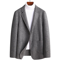 Men's Winter Double-sided Wool Houndstooth Blazer