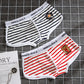 Men's Pure Cotton Sport Breathable Low-rise Striped Boxers