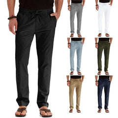 Men's Business Casual Loose Large Size Elastic Waist Cotton Versatile Solid Color Sweatpants