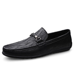 Men's Casual Cowhide Soft Sole Large Size Business Leather Shoes