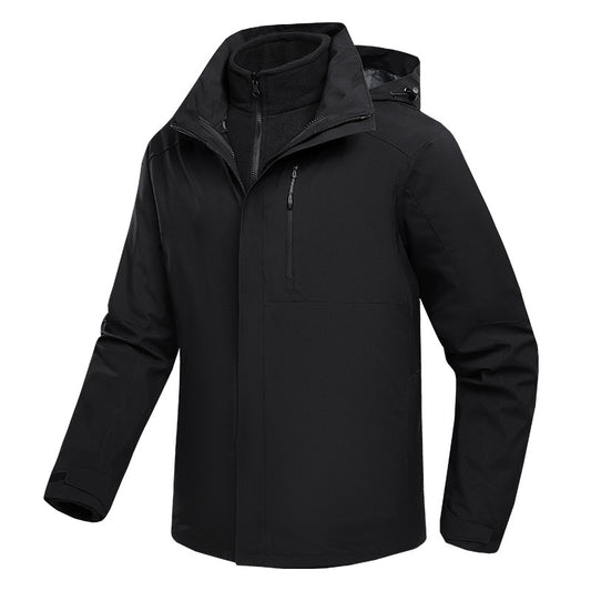 Men's New Winter Removable Hood Windproof Jacket
