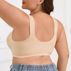 No-rim vest style creative lace front buckle bra