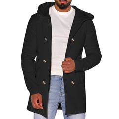 2023 Men's Double-breasted Casual Woolen Windbreaker Jacket