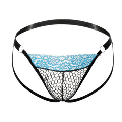 Men's Sexy Mesh Hollow Lace Thong