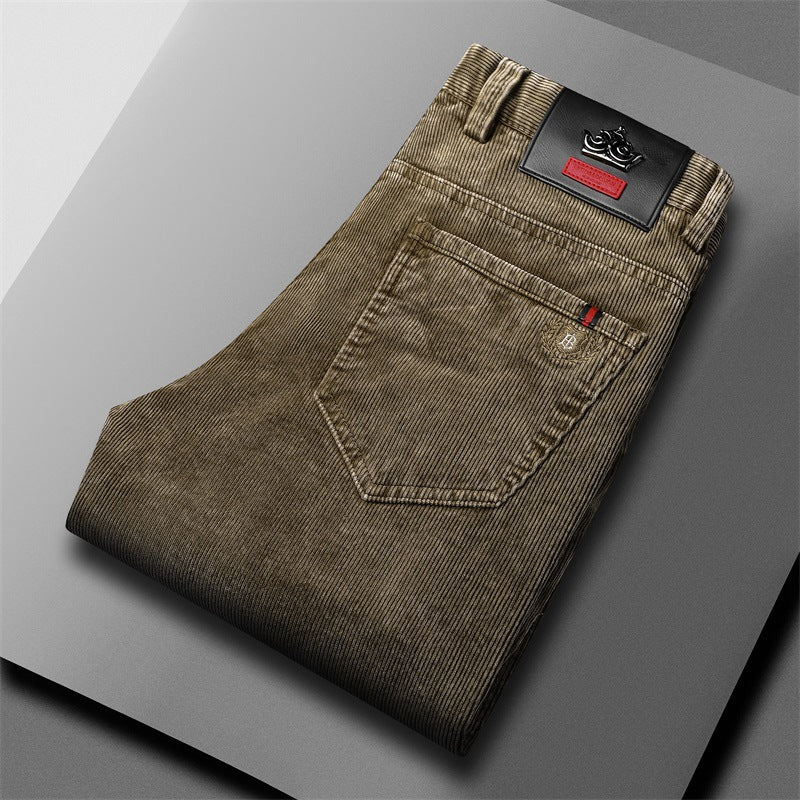 Men's Thickened Corduroy Cotton Straight Business Casual Pants