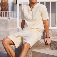 2024 Men's Short Sleeve Casual Fashion Suit