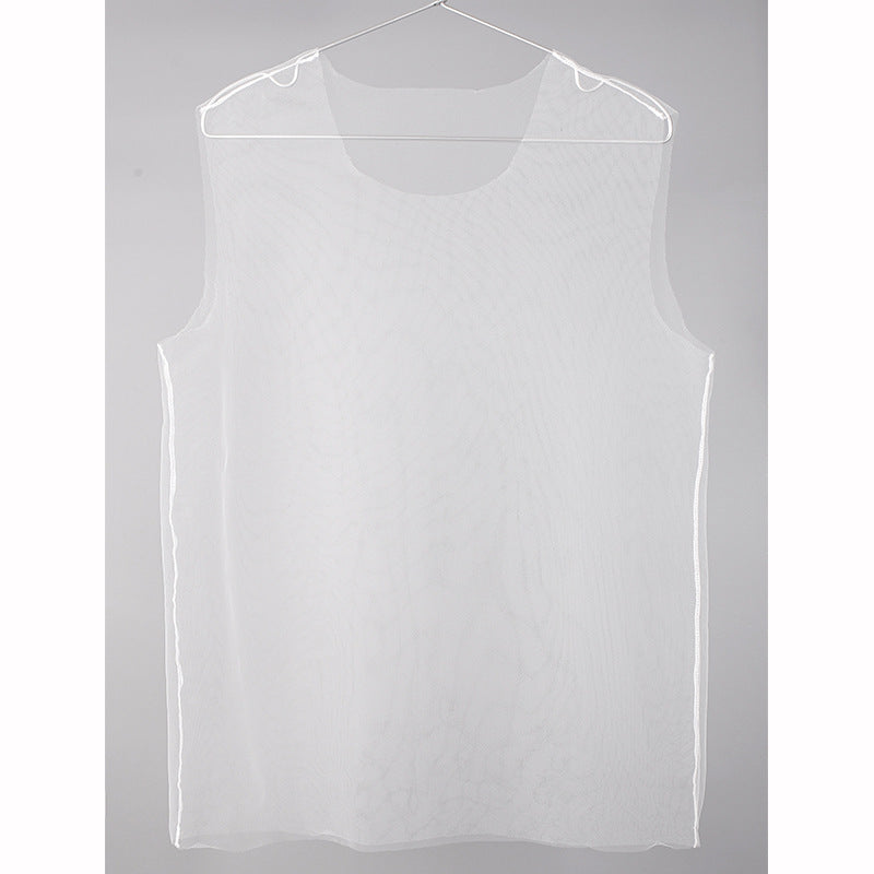 Men's mesh vest fully transparent sexy