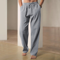 2024 New Men's Simple Fashion Solid Color Casual Straight Pants
