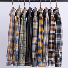 Pure cotton long-sleeved business casual shirt