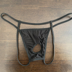 Men's Sexy Elastic Hollow Transparent Thong