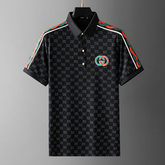 Summer Thin Trendy Printed Lapel Polo Shirt