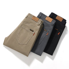 Men's New Loose Straight Cotton High-end Simple Casual Pants