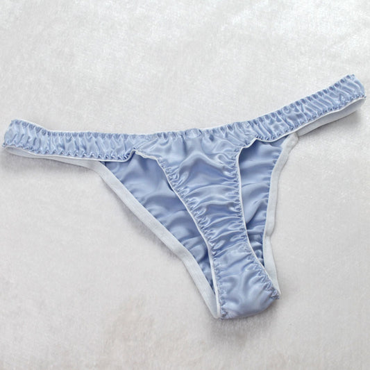 100% Mulberry Silk Low Waist Sexy Breathable Thong