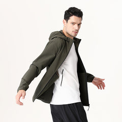 Men's New Waterproof Outdoor Jacket, Fully Heat-sealed Workwear, Mountaineering Hooded Jacket