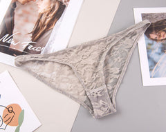 Low Waist Lace Mesh Sexy Transparent Briefs