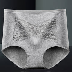 Women's Tummy Control Breathable High Waist Lace Panties