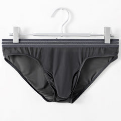 Men's Ice Silk Low Waist High Elastic Breathable Fashion Elephant Trunk Briefs