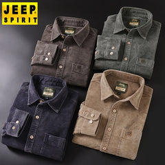 Corduroy loose solid color fashionable casual top
