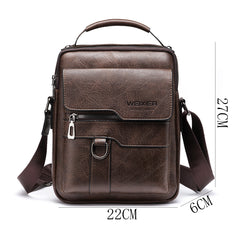 Men's Retro Vertical Portable Business Casual Leather Bag