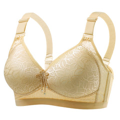 plus size push up breathable wireless bra