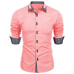 New Fashion Plaid Colorblock Casual Shirt