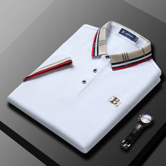 Men's Embroidery Business Casual Short-sleeved Polo Shirt