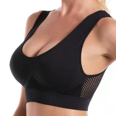 Plus size fitness mesh back bra