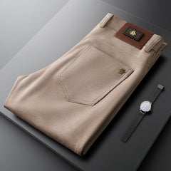 Men's Winter Striped Soft Business Casual Pants