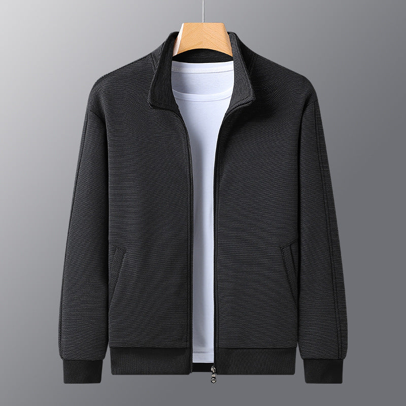 2023 New Winter Men's Velvet Thickened Stand Collar Warm Jacket