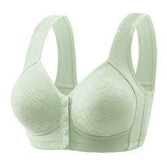Large size front clasp wireless bra